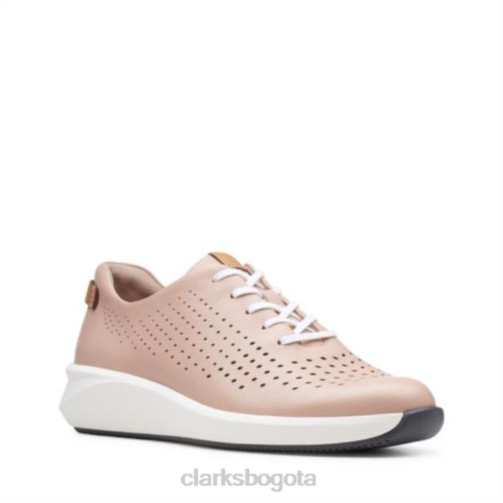 Clarks 0DX8L3951 clarks un rio tie blush cuero mujer cuero rubor