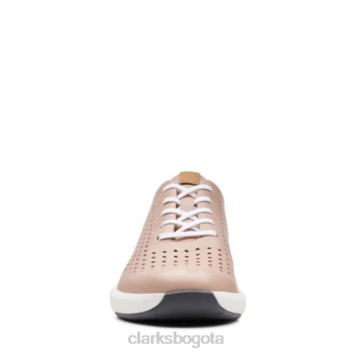 Clarks 0DX8L3951 clarks un rio tie blush cuero mujer cuero rubor