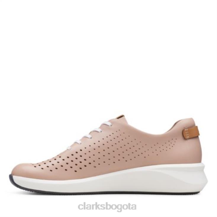 Clarks 0DX8L3951 clarks un rio tie blush cuero mujer cuero rubor