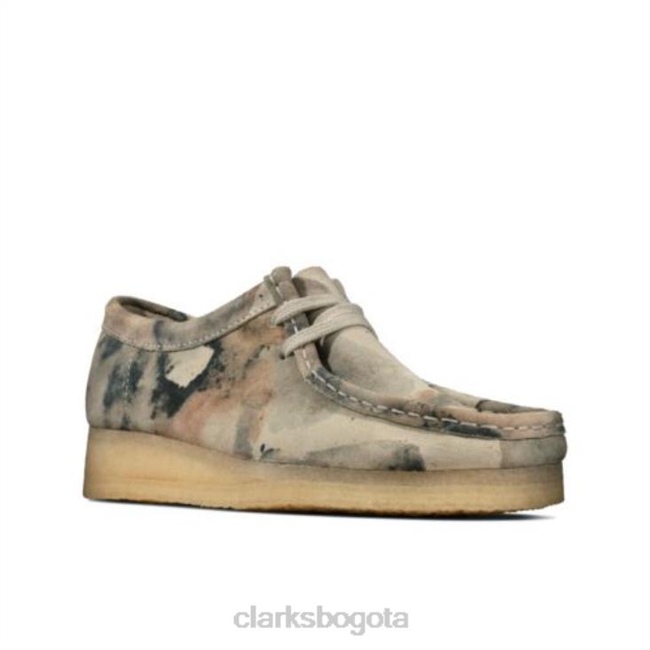 Clarks 0DX8L3962 clarks wallabee camuflaje blanco roto mujer camuflaje blanco roto