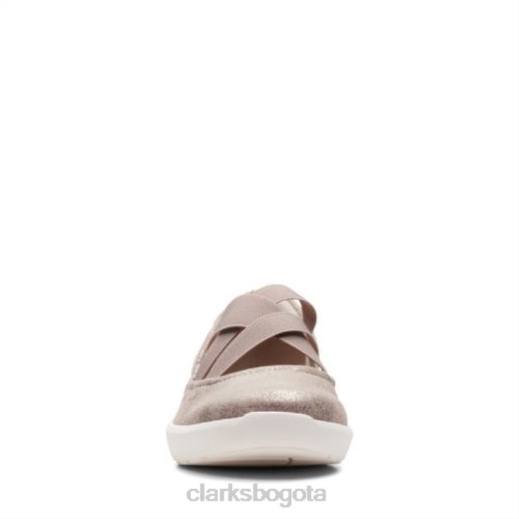 Clarks 0DX8L3964 Clarks kayleigh cove gris topo metalizado mujer gris pardo metalizado