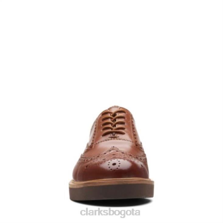 Clarks 0DX8L3973 clarks brogue glickly cuero tostado oscuro mujer cuero bronceado oscuro