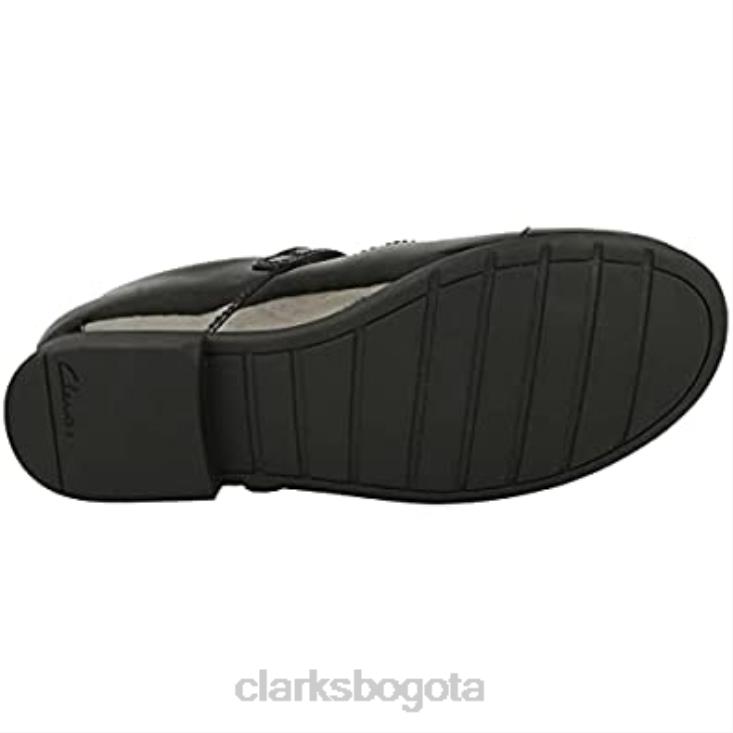 Clarks 0DX8L398 Zapatos con barra en T para niña con detalle láser Scala Spirit K Black Clarks niños negro