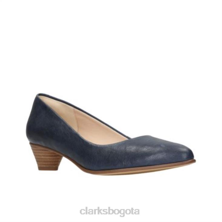 Clarks 0DX8L3981 clarks mena bloom cuero azul marino mujer cuero azul marino