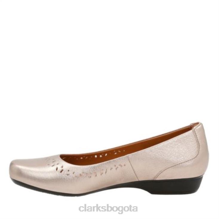 Clarks 0DX8L3984 clarks blanche garryn dorado metalizado mujer oro metalizado