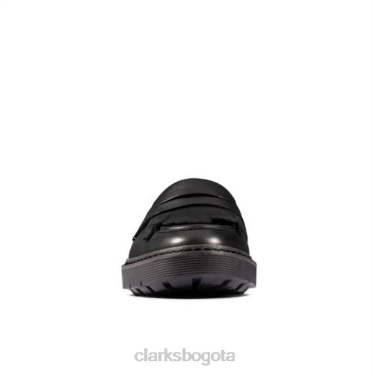 Clarks 0DX8L3986 clarks witcombe amanecer cuero negro mujer cuero negro