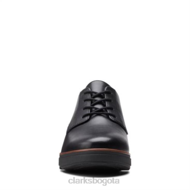 Clarks 0DX8L3988 Clarks Mazy Hyannis de cuero negro mujer cuero negro