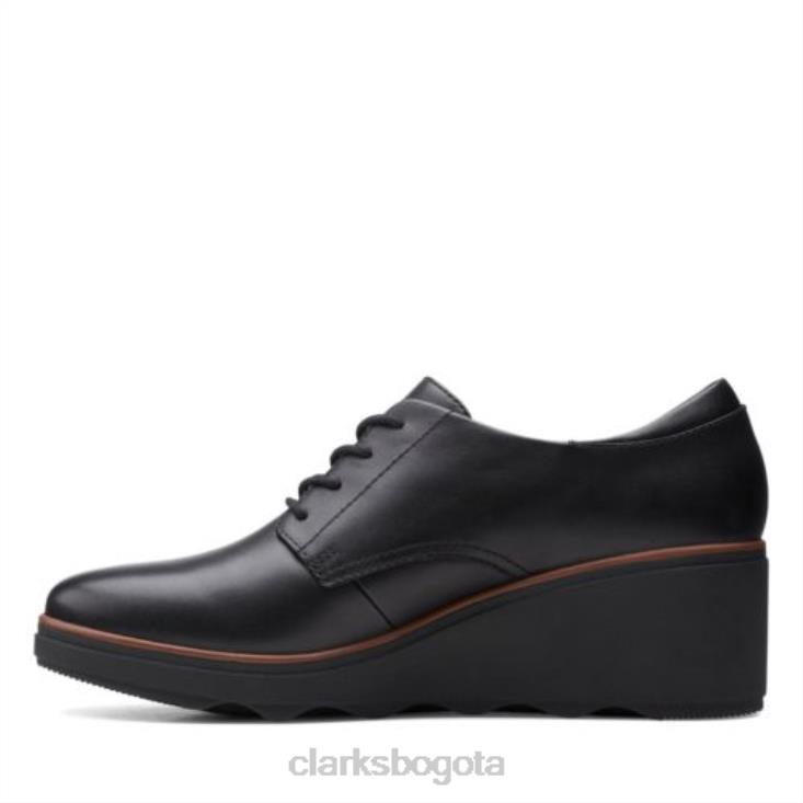 Clarks 0DX8L3988 Clarks Mazy Hyannis de cuero negro mujer cuero negro