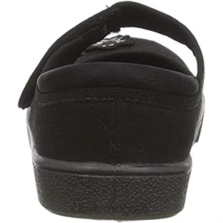 Clarks 0DX8L400 Zapatos escolares de ballet para niña hopper go de Clarks de tela negra niños tela negra