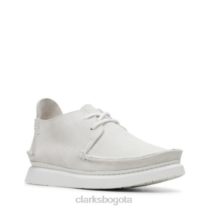 Clarks 0DX8L4002 clarks siete ante blanco mujer gamuza blanca