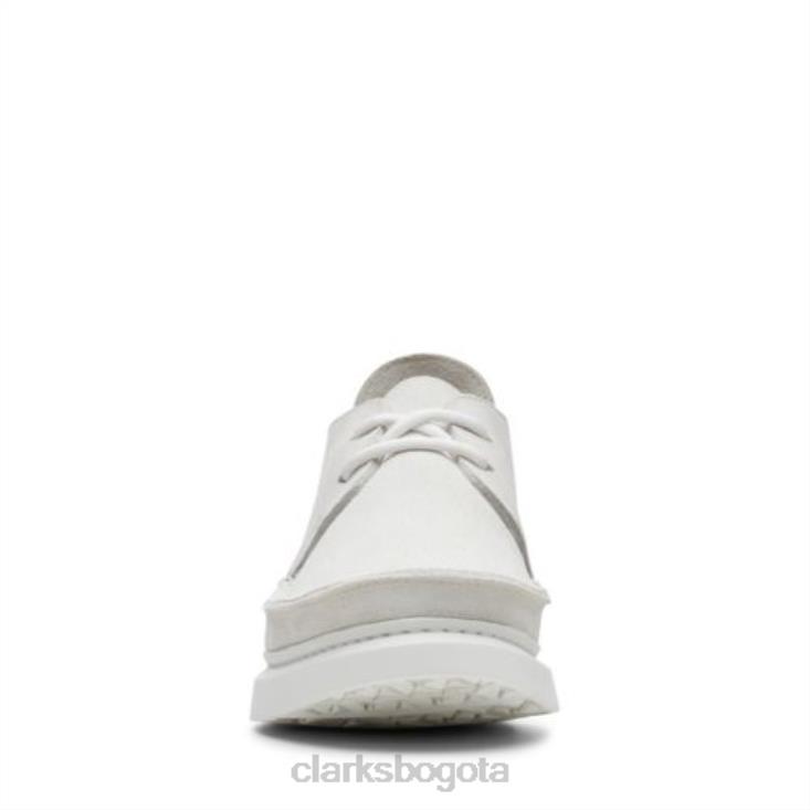 Clarks 0DX8L4002 clarks siete ante blanco mujer gamuza blanca