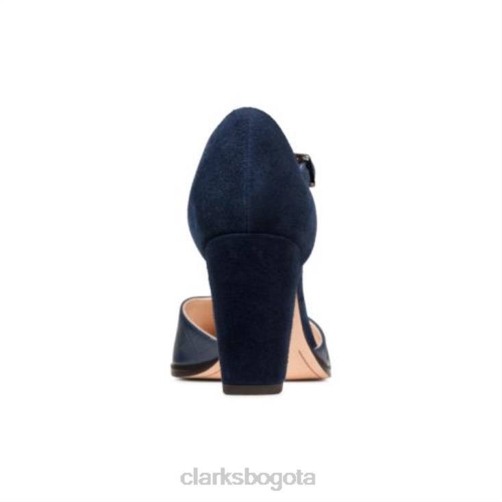 Clarks 0DX8L4012 clarks croc kayl85 tbar azul marino mujer cocodrilo azul marino