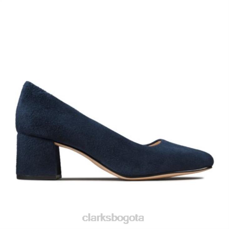 Clarks 0DX8L4020 clarks rosa transparente de ante azul marino mujer gamuza azul marino