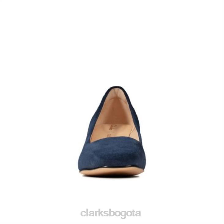Clarks 0DX8L4020 clarks rosa transparente de ante azul marino mujer gamuza azul marino