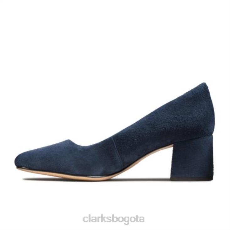 Clarks 0DX8L4020 clarks rosa transparente de ante azul marino mujer gamuza azul marino