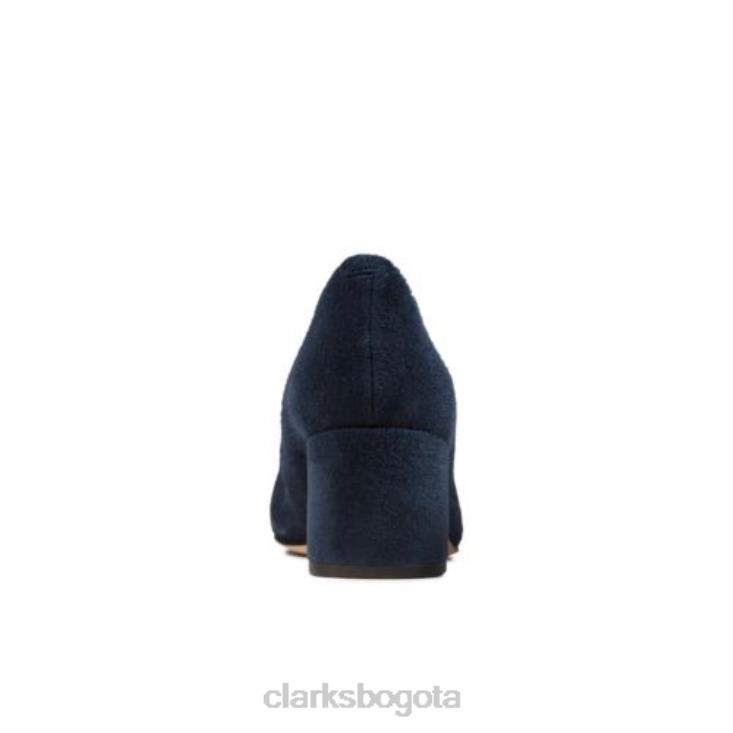 Clarks 0DX8L4020 clarks rosa transparente de ante azul marino mujer gamuza azul marino