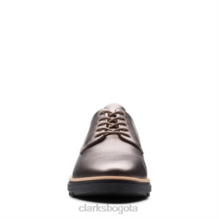 Clarks 0DX8L4024 guijarro metalizado cuero clarks sharon noel mujer cuero metalizado guijarro