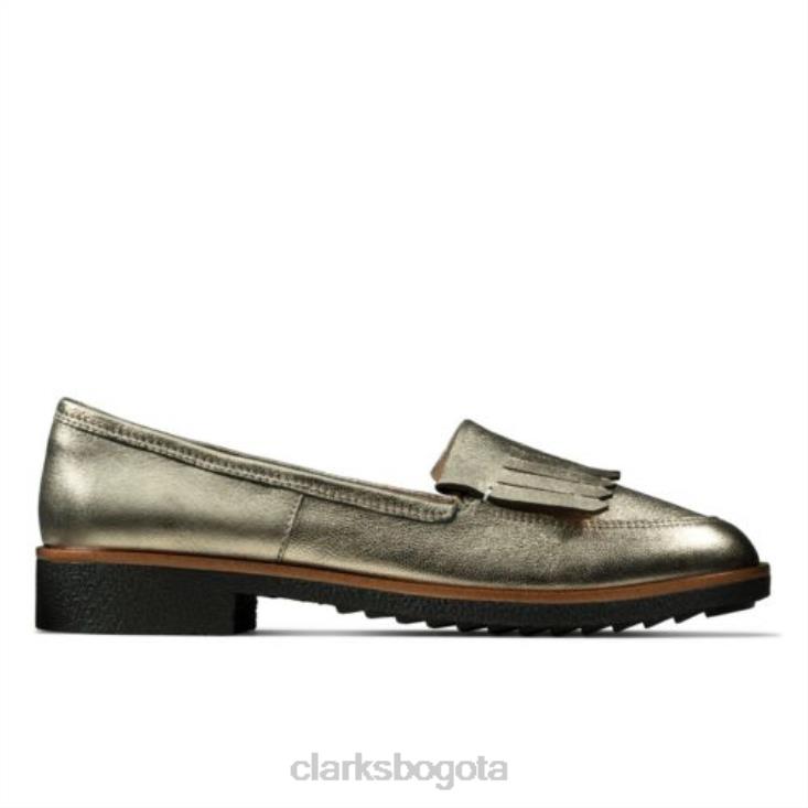 Clarks 0DX8L4026 falda escocesa clarks griff piedra metalizada mujer piedra metalica