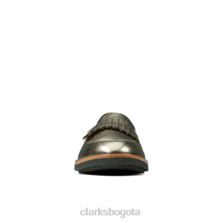 Clarks 0DX8L4026 falda escocesa clarks griff piedra metalizada mujer piedra metalica