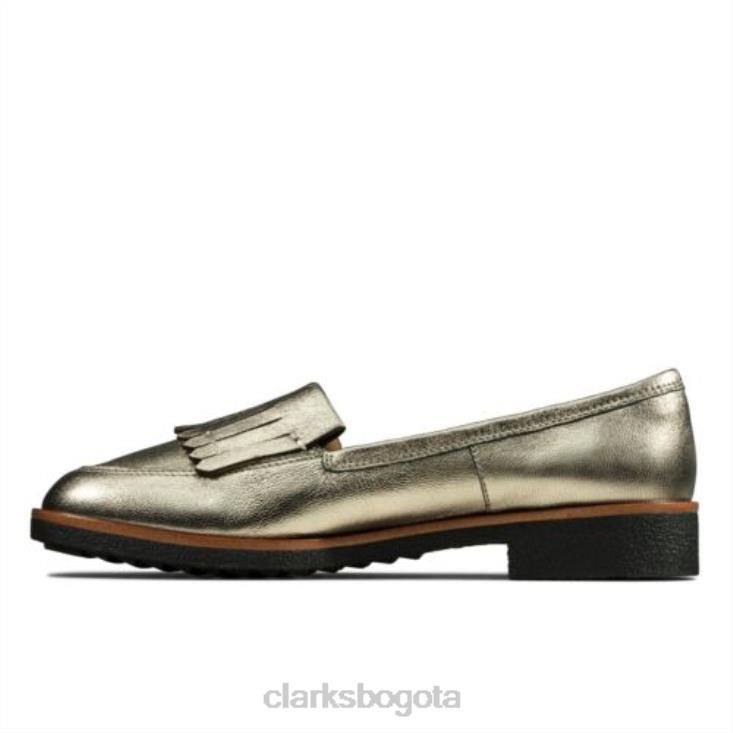 Clarks 0DX8L4026 falda escocesa clarks griff piedra metalizada mujer piedra metalica