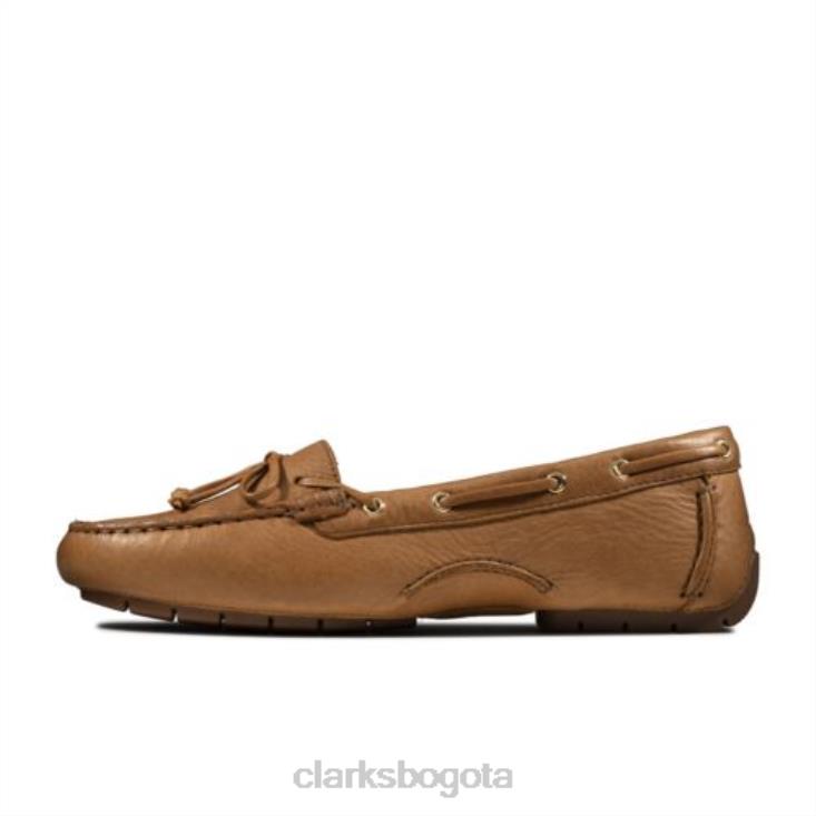 Clarks 0DX8L4031 c mocc barco clarks cuero bronceado mujer cuero marrón