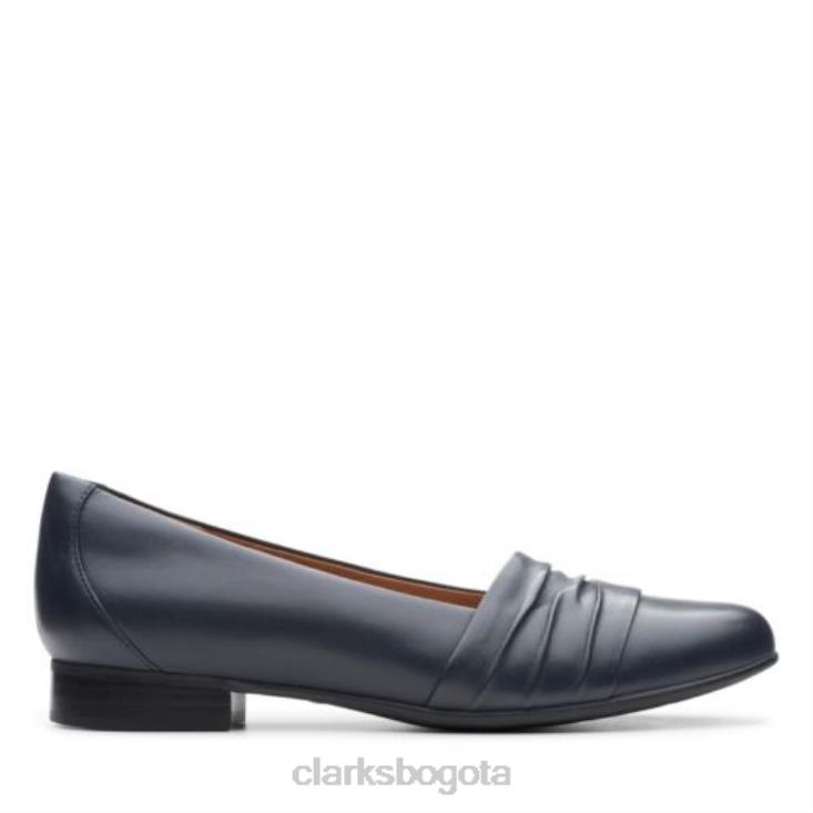 Clarks 0DX8L4032 clarks de cuero azul marino un blush vibe mujer cuero azul marino