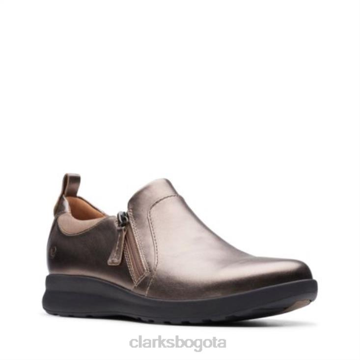 Clarks 0DX8L4034 clarks un adorn zip pebble metalizado mujer guijarro metálico