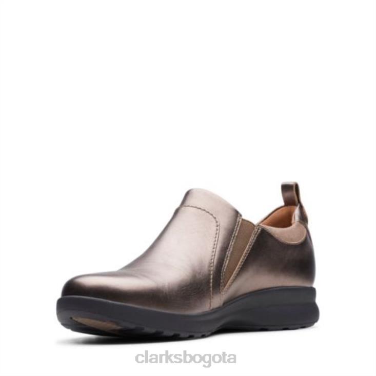 Clarks 0DX8L4034 clarks un adorn zip pebble metalizado mujer guijarro metálico