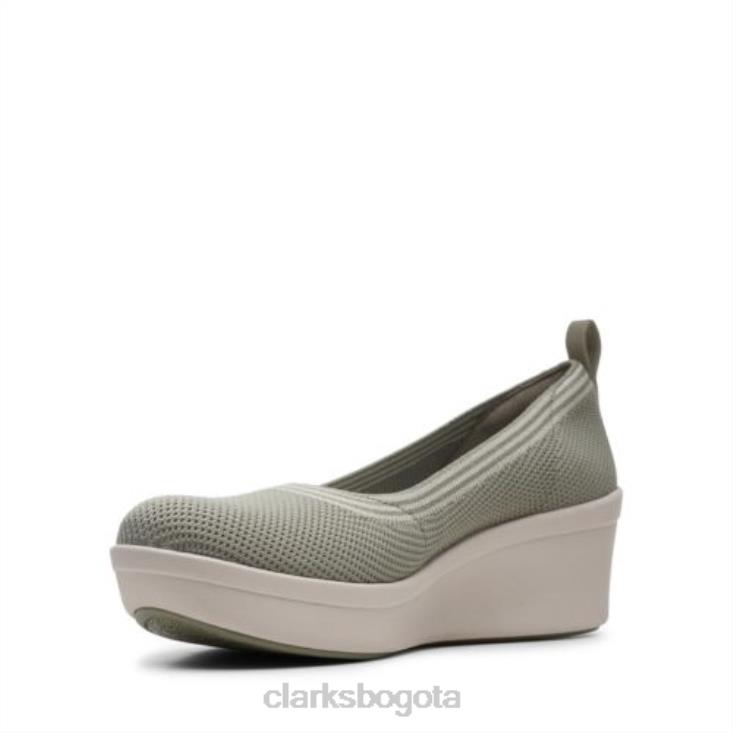 Clarks 0DX8L4035 clarks step rose fern textil oliva polvoriento mujer textil oliva polvoriento