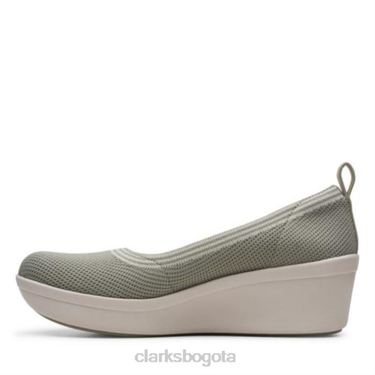 Clarks 0DX8L4035 clarks step rose fern textil oliva polvoriento mujer textil oliva polvoriento