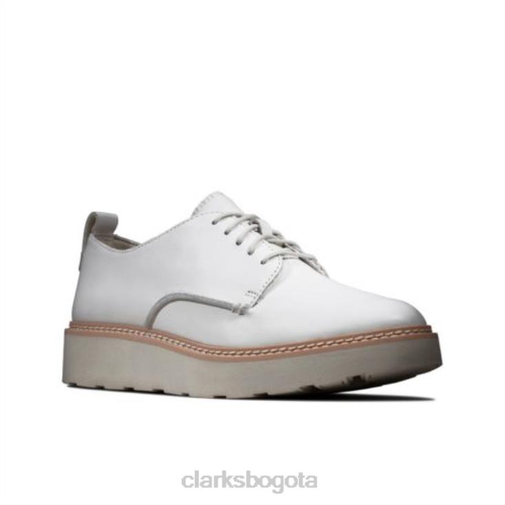 Clarks 0DX8L4038 clarks de cuero blanco trace walk mujer cuero blanco