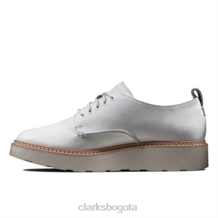 Clarks 0DX8L4038 clarks de cuero blanco trace walk mujer cuero blanco