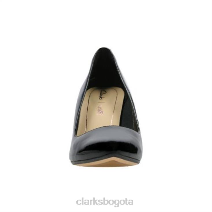 Clarks 0DX8L4059 Clarks charol negro Laina Rae unisexo charol negro