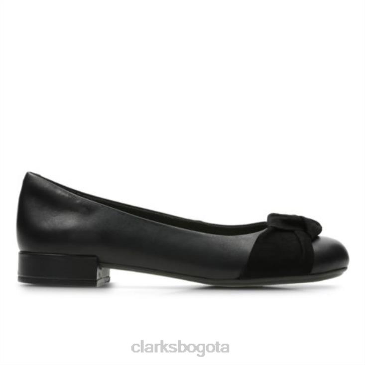 Clarks 0DX8L4060 cuero combinado negro rosabella lola clarks unisexo cuero combinado negro