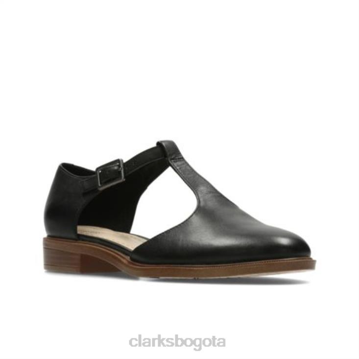 Clarks 0DX8L4066 clarks taylor palma cuero negro unisexo cuero negro