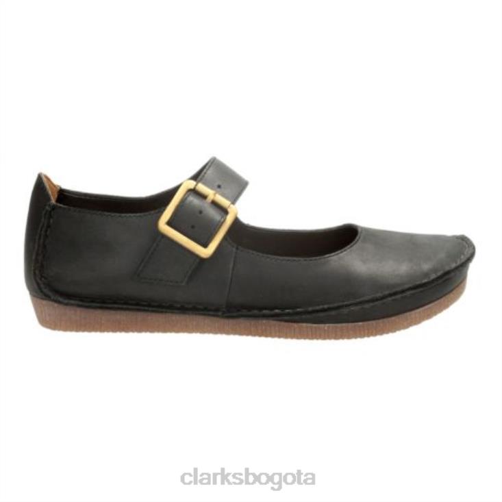 Clarks 0DX8L4067 clarks de cuero negro janey junio unisexo cuero negro