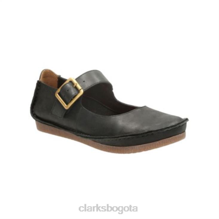 Clarks 0DX8L4067 clarks de cuero negro janey junio unisexo cuero negro