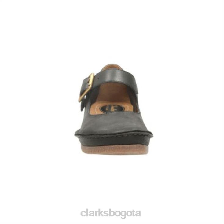 Clarks 0DX8L4067 clarks de cuero negro janey junio unisexo cuero negro