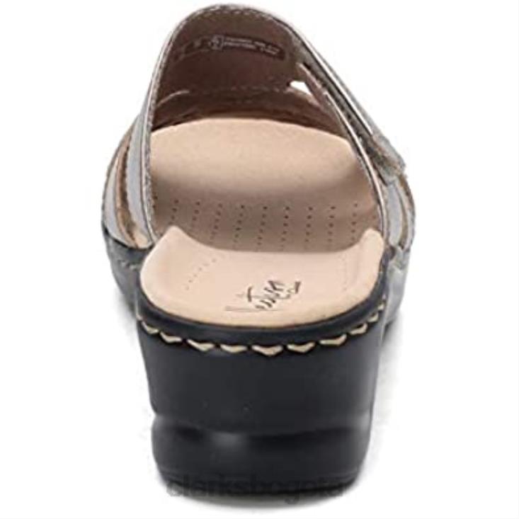 Clarks 0DX8L407 sandalias clarks lexi sabrina para mujer peltre mujer estaño