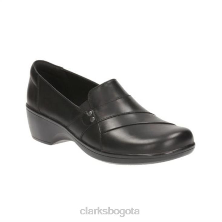 Clarks 0DX8L4072 Clarks de cuero negro caléndula unisexo cuero negro