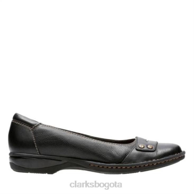 Clarks 0DX8L4075 clarks de cuero negro pegg abbie unisexo cuero negro
