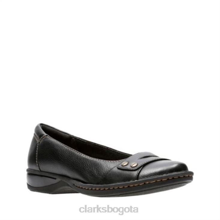 Clarks 0DX8L4075 clarks de cuero negro pegg abbie unisexo cuero negro