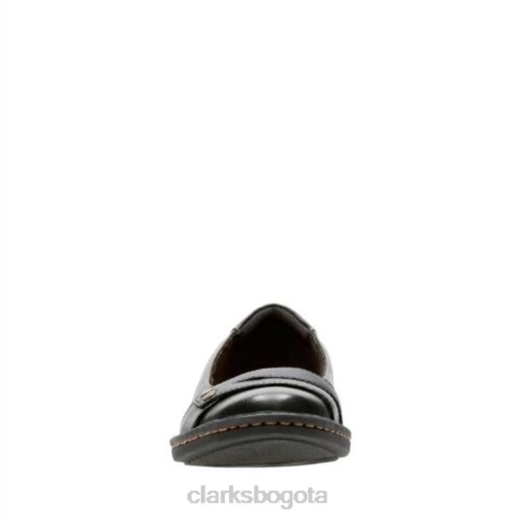 Clarks 0DX8L4075 clarks de cuero negro pegg abbie unisexo cuero negro