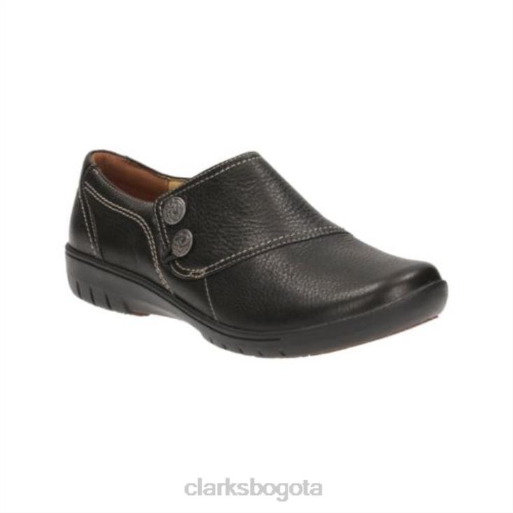 Clarks 0DX8L4076 Clarks Un Whisper de cuero negro unisexo cuero negro