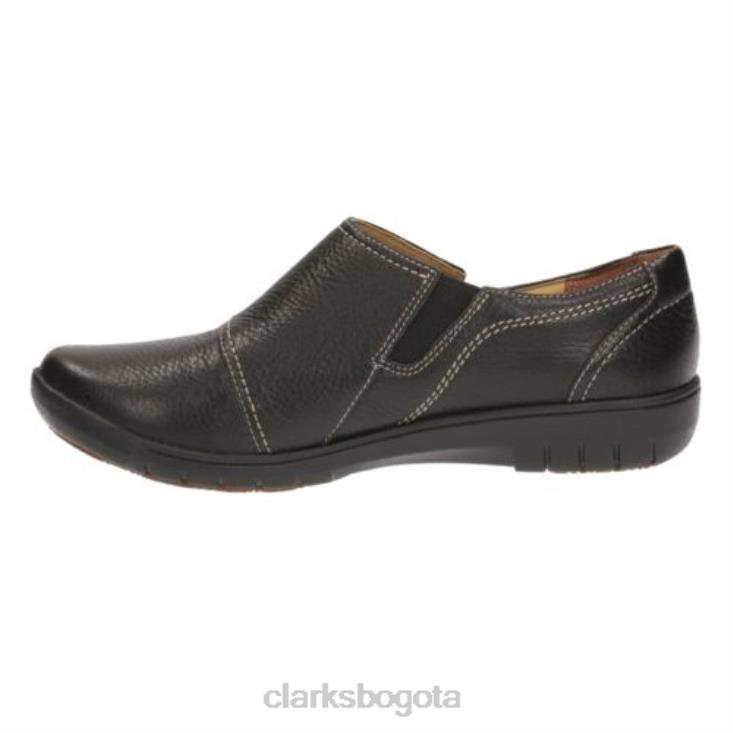 Clarks 0DX8L4076 Clarks Un Whisper de cuero negro unisexo cuero negro