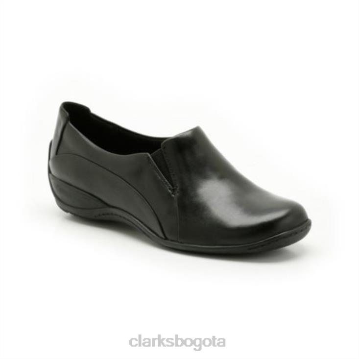 Clarks 0DX8L4077 pastel de café clarks cuero negro unisexo cuero negro