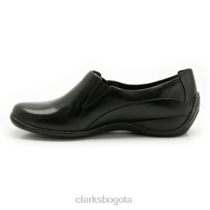 Clarks 0DX8L4077 pastel de café clarks cuero negro unisexo cuero negro