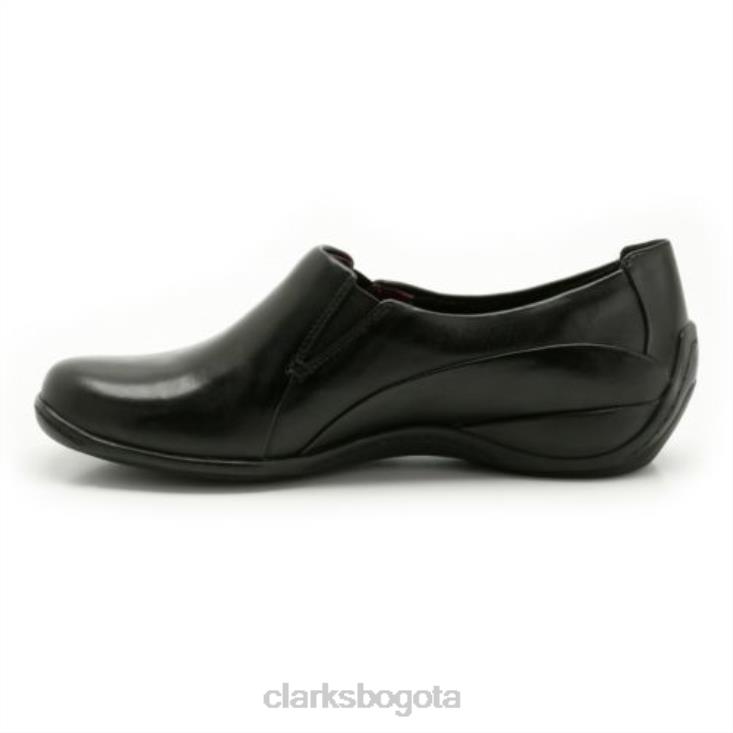 Clarks 0DX8L4080 pastel de café clarks de cuero negro unisexo cuero negro