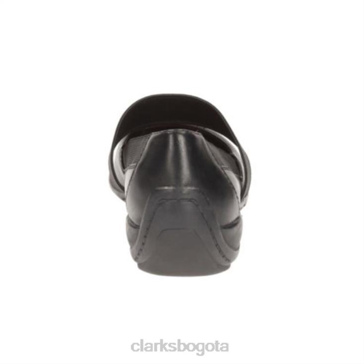 Clarks 0DX8L4086 molinillo de café clarks de cuero negro unisexo cuero negro
