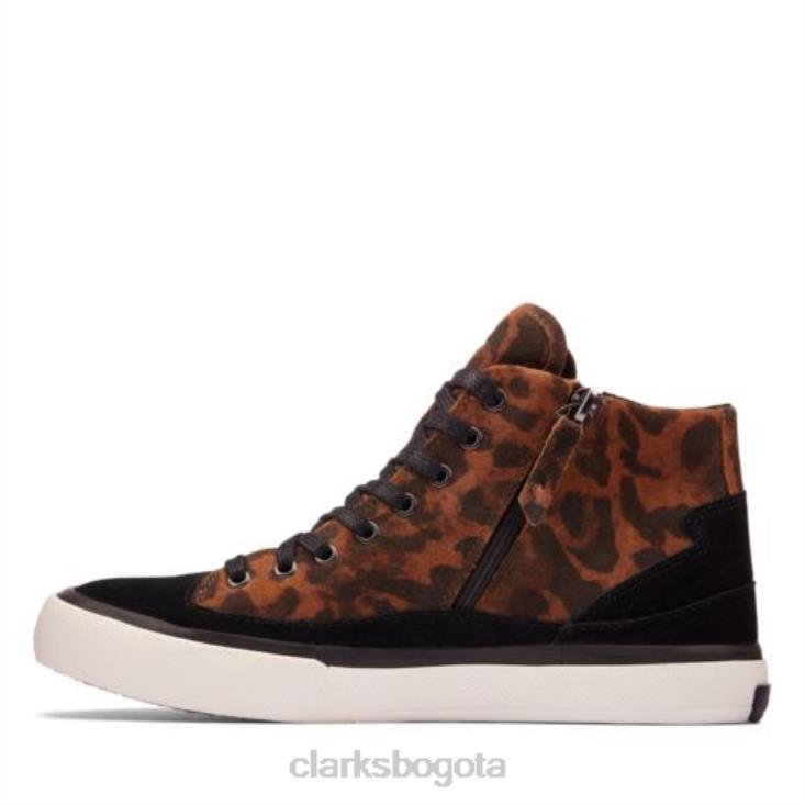Clarks 0DX8L4089 clarks leopardo ante aceley zip hi unisexo ante de leopardo
